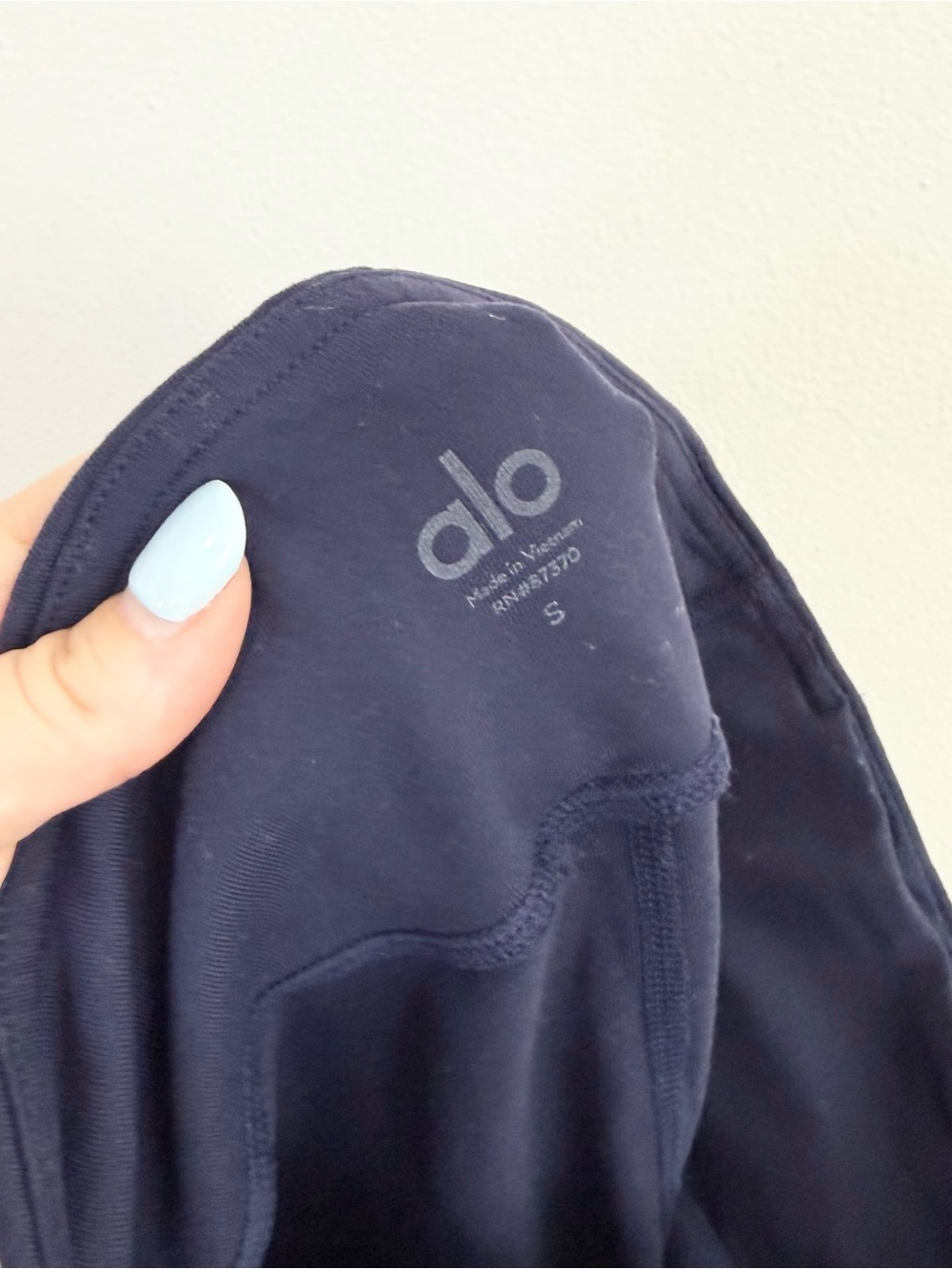 Alo Yoga High Waist Mesh Panel Leggings Navy Blue Size Small - Picture 6 of 6